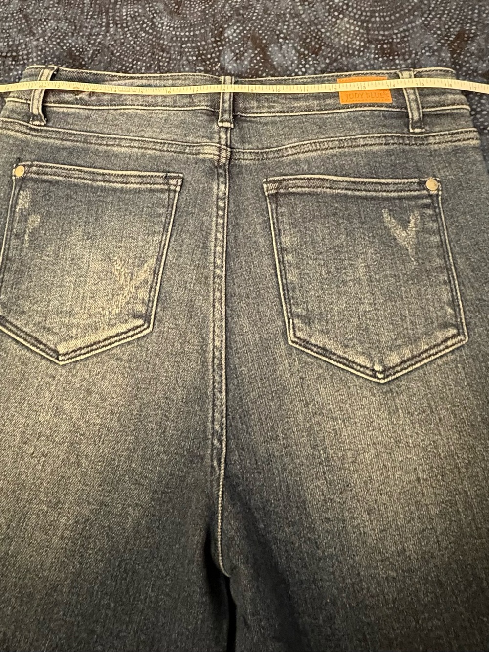 Judy Blue Distressed Midwash Denim Bermuda Shorts - Picture 3 of 5